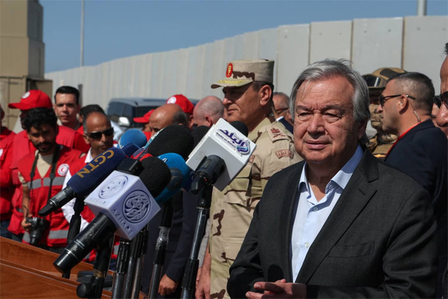 U.N. chief pushes to get aid into Gaza but process is slow