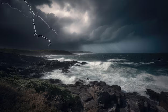 Advisories issued for severe lightning, heavy rain and rough seas