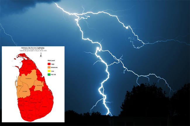 Advisory issued for severe lightning, thundershowers in 7 provinces