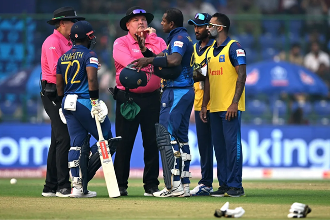 Angelo Mathews Timed Out for first time in international cricket