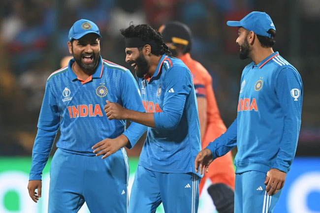 India hammer Netherlands by 160 runs, storm into semis with ninth consecutive win