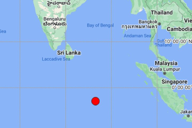 Strong earthquake reported off Sri Lanka