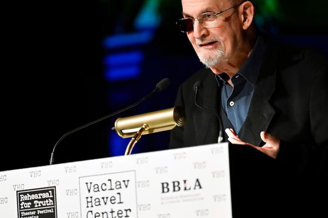 Salman Rushdie receives first-ever Lifetime Disturbing the Peace Award