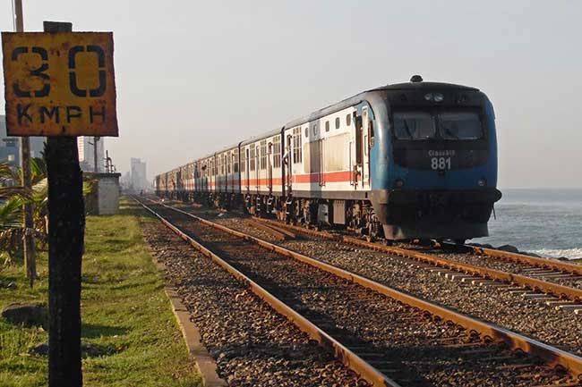 Trains delayed on coastal line 