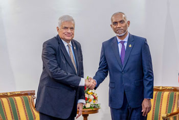President Ranil meets new Maldivian counterpart…