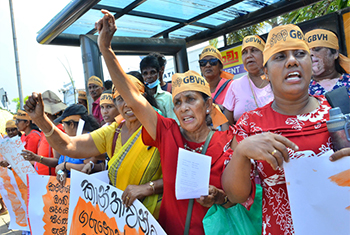 Protest against gender-based violence in Colombo…