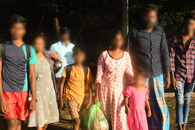 Family of seven from Sri Lanka arrive in Dhanushkodi by boat