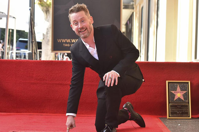 Home Alone star Macaulay Culkin receives his star on Hollywood Walk of Fame