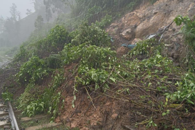 Mound of earth disrupts train operations on Upcountry Line 