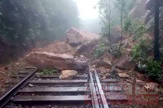 Train services on Upcountry Line disrupted by earth slip 