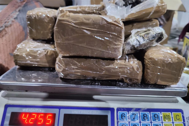 Customs seizes Hashish worth over Rs. 61mn sent from Italy