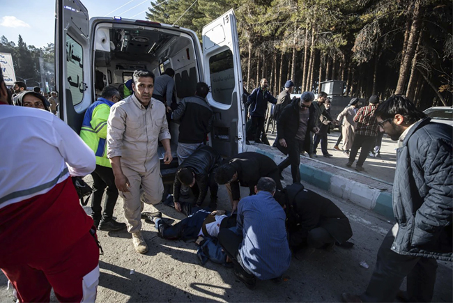 Iran says at least 103 people killed, 141 wounded in blasts at ceremony honoring slain general