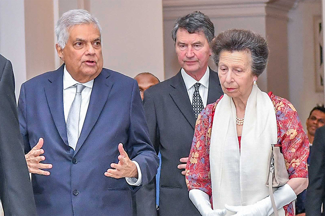 Princess Anne calls on President Ranil Wickremesinghe