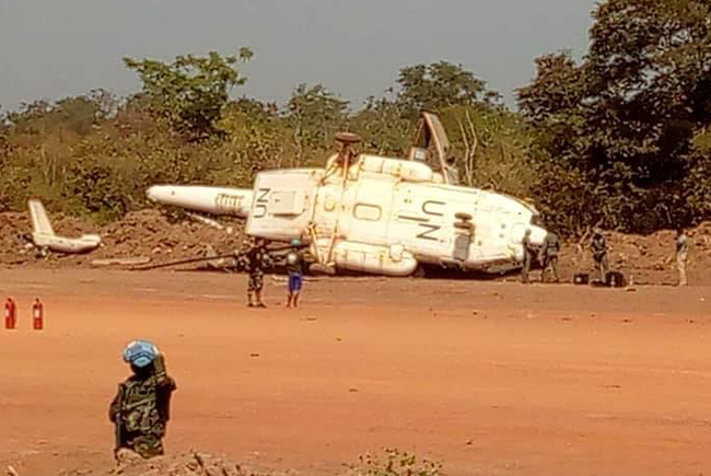 SLAF helicopter crash lands in Central African Republic; no casualties