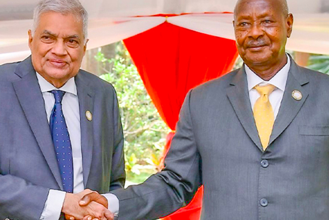 President Ranil discusses enhancing bilateral relations with Ugandan counterpart