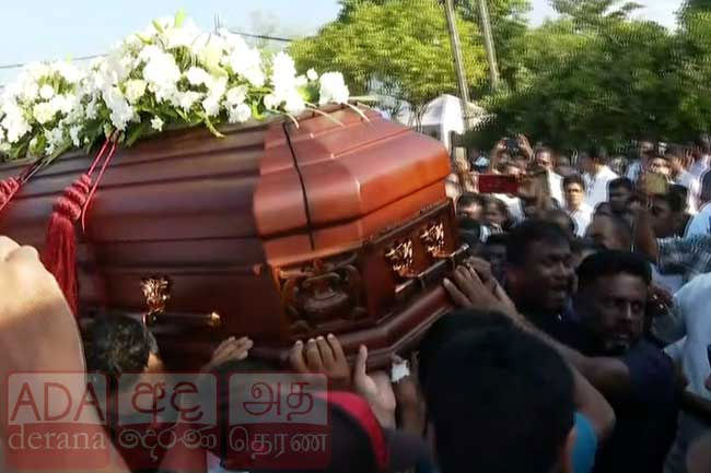 Remains of late State Minister Sanath Nishantha taken to Puttalam