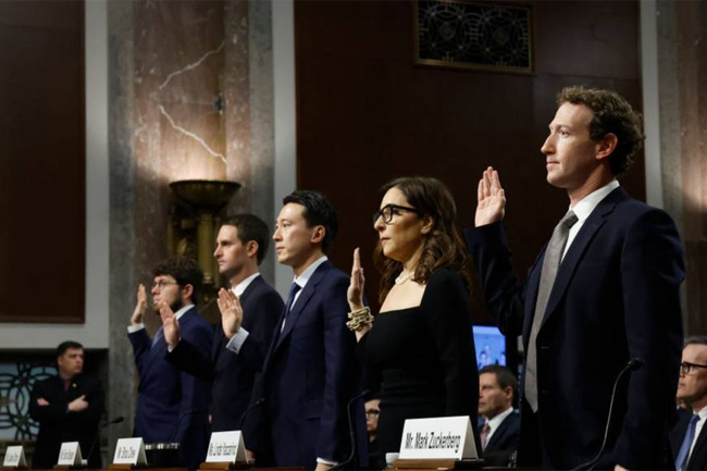 Tech CEOs told you have blood on your hands at US Senate child safety hearing