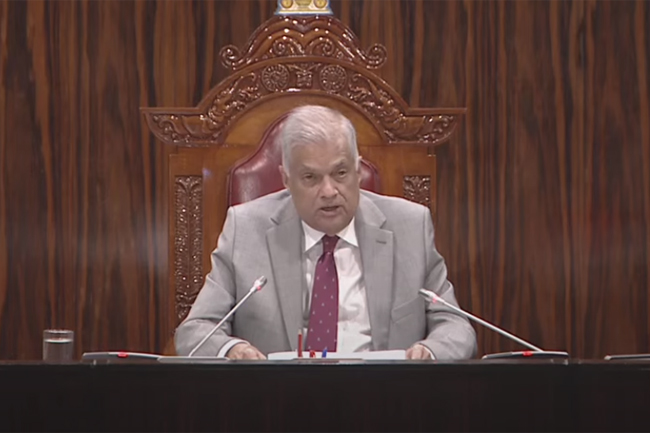 President Ranil delivers govts policy statement in Parliament