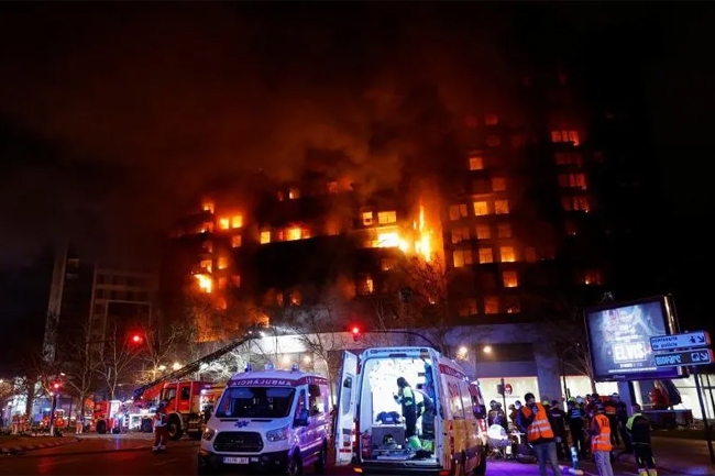 Four killed, many others missing as blaze engulfs apartment blocks in Spain