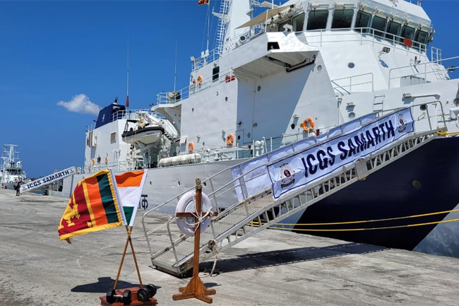 Samarth and Abhinav: Two Indian Coast Guard Ships reach Sri Lanka