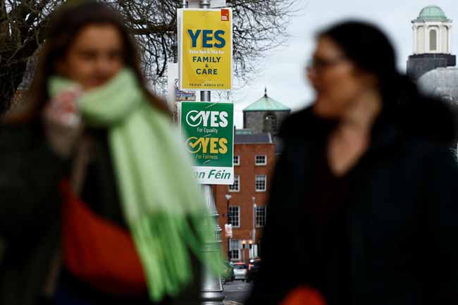 Irish voters reject constitutional amendment about womens role in home