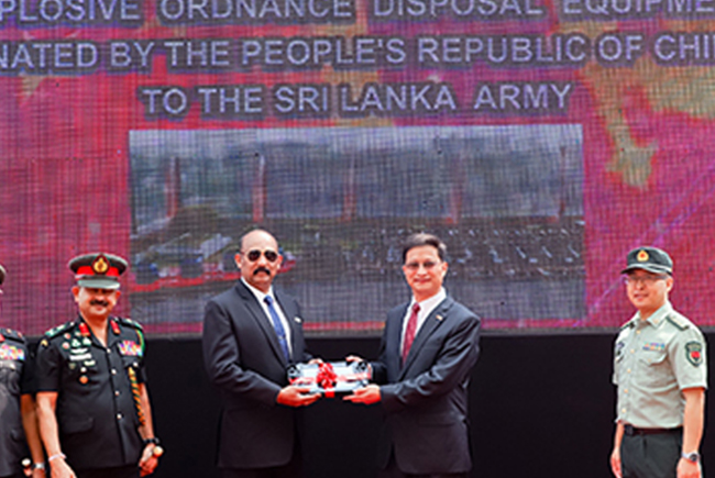 China gifts explosives disposal equipment to Sri Lanka