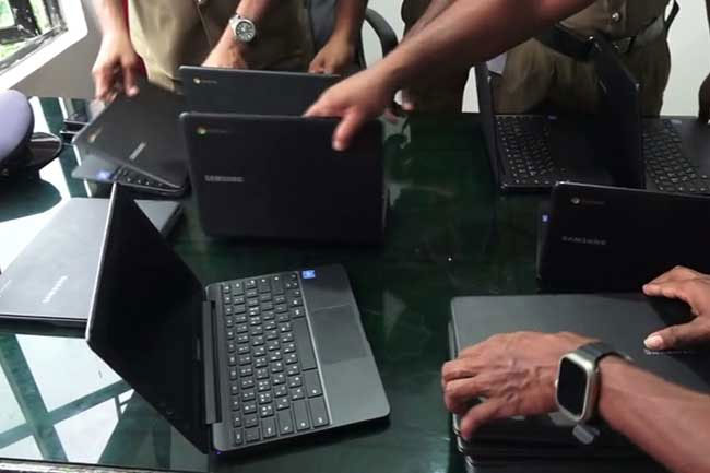 Five including two students arrested for stealing laptops from schools smart classroom