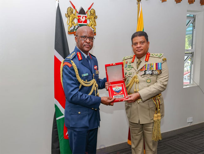 Sri Lankas Chief of Defence Staff visits Kenyas Defence HQ