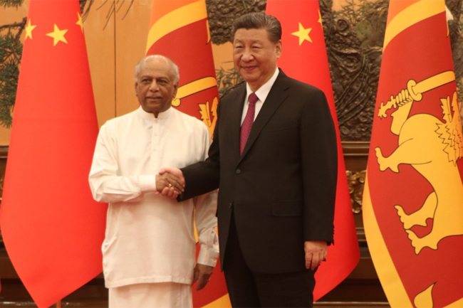 Sri Lankan Prime Minister calls on Chinese President Xi Jinping