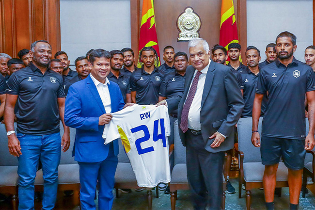 President promises to improve football infrastructure in Sri Lanka