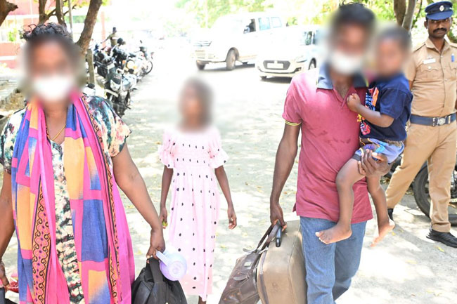 Four of family from Sri Lanka illegally enter India
