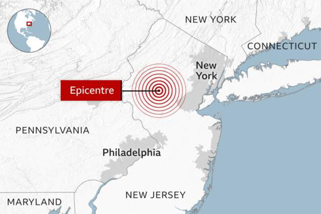 New York buildings rattled by rare East Coast earthquake