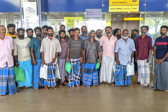 19 more Indian fishermen detained in Sri Lanka return home