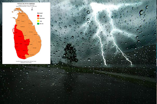 Warning issued for severe lightning in several areas