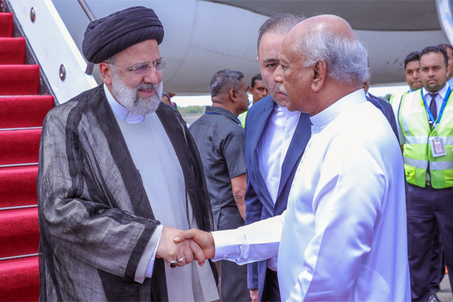 Iranian President Dr. Ebrahim Raisi arrives in Sri Lanka