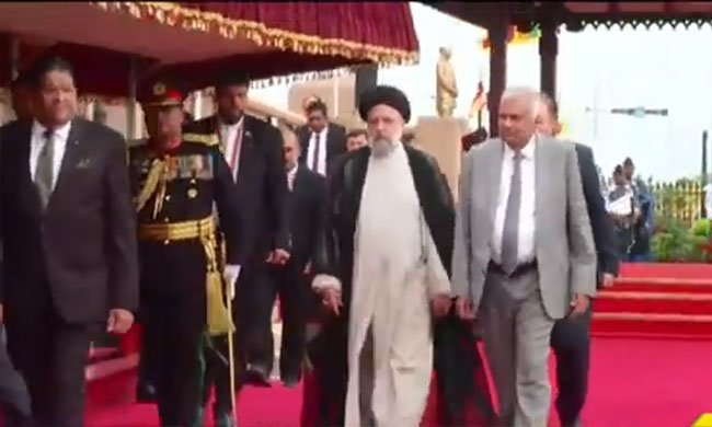 Iranian President Ebrahim Raisi calls on President Ranil