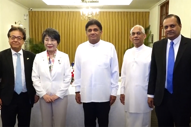 Sajith discusses Sri Lankas current situation with Japanese FM