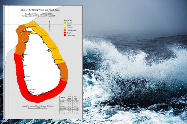 Advisories issued for heavy rain, strong winds and rough seas