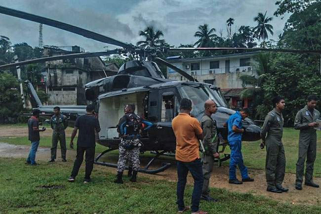 SLAF helicopter on standby for urgent disaster response