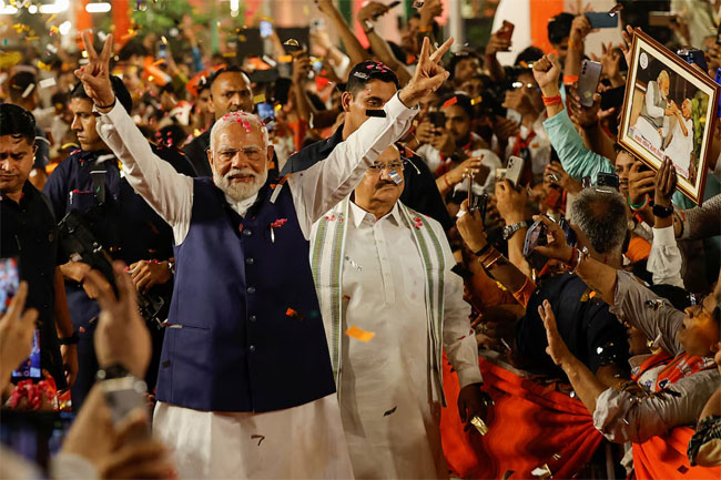 Modi claims victory for his alliance in Indias general election