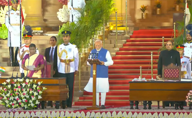 Modi sworn in for record third term as India’s prime minister