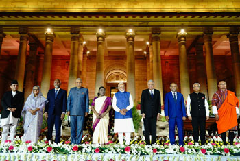President attends Modis swearing-in ceremony...