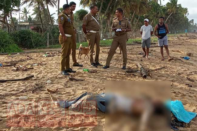 Unidentified body found on beach in Wadduwa; Murder suspected