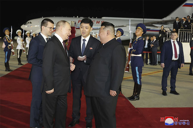 Putin arrives in North Korea for first official visit in 24 years