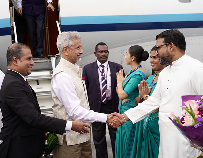 Indian Foreign Minister Jaishankar arrives in Sri Lanka