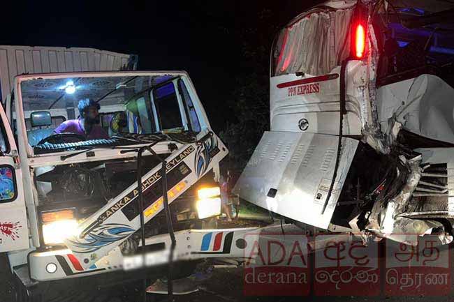 Three killed, several injured in lorry-bus accident on A9 road