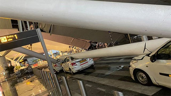 Roof collapses at Delhi airports Terminal-1; three dead, several injured