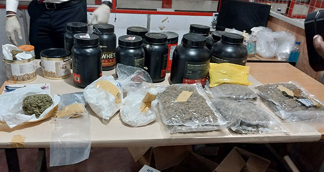 Cocaine and Kush cannabis worth over Rs. 190M inside whey protein containers