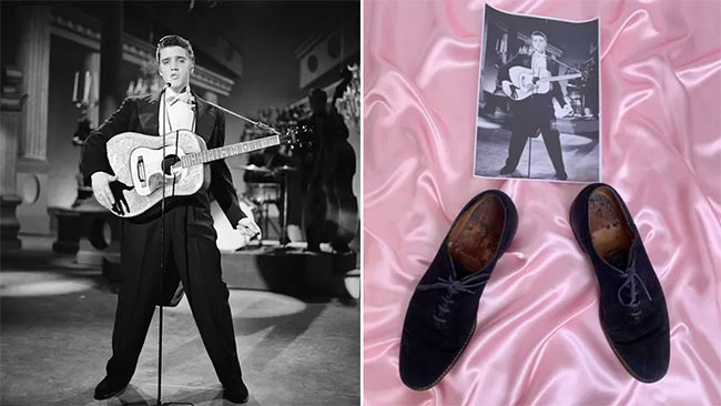 Blue suede shoes worn by Elvis sell for 120k