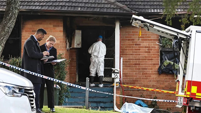 Sydney house fire kills three children, police suspect homicide